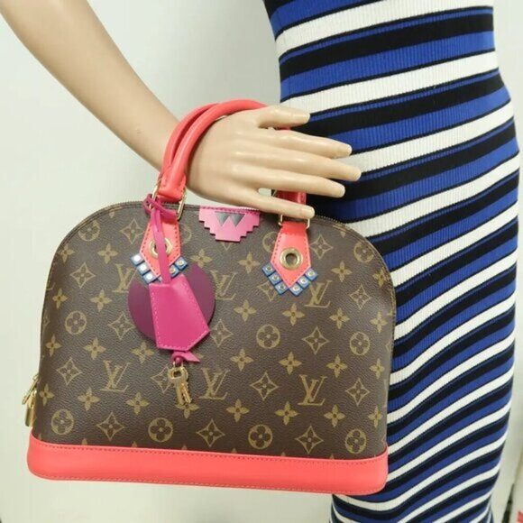 100% Authentic Louis Vuittion Alma Brown Monogram leather Tote 1579-08424 - Picture 12 of 12